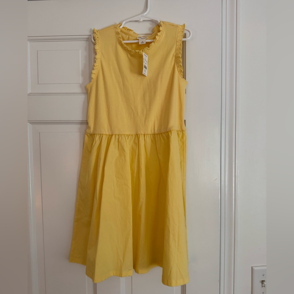 Girls crewcuts yellow dress size 10- NWT